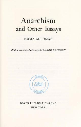 Anarchism and other essays (1969)