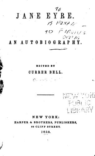 Jane Eyre: An Autobiography (1850, Harper & Brothers)