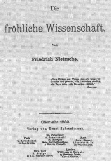 Die fröhliche Wissenschaft (German language, 1882)