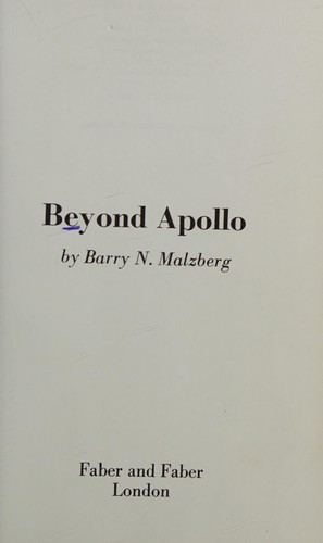 Beyond Apollo (1974, Faber)