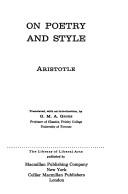 Aristotle on Poetry and Style (1958, Prentice Hall College Div)