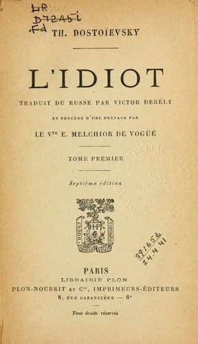 L'Idiot (French language, Plon)
