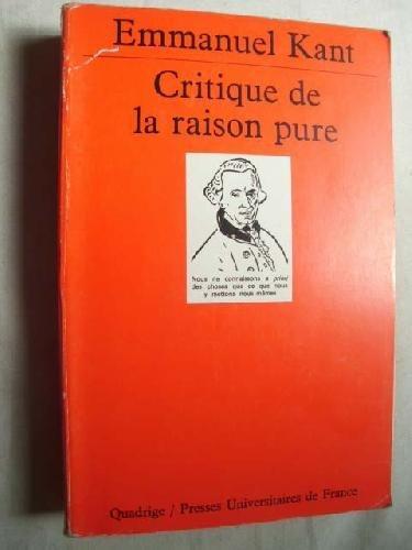 Critique de la raison pure (French language)