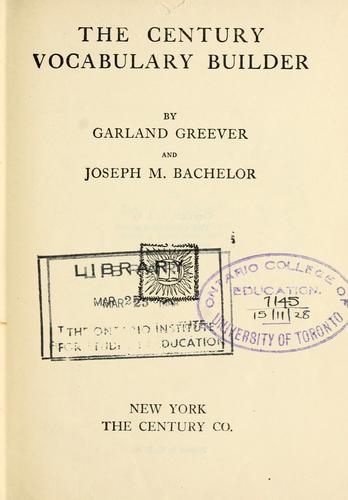 The Century vocabulary builder (1922, The Century Co)