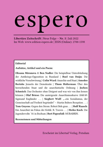 espero 5 (EBook, German language, 2022, Libertad Verlag)