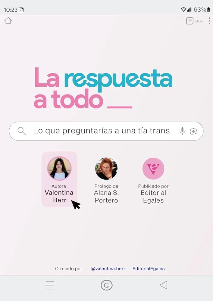 La respuesta a todo lo que preguntarías a una tía trans (Paperback, Español language, Egales)