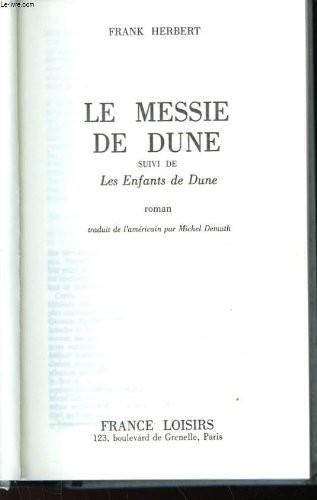 Le messie de dune, les enfants de dune (French language, 1983, France loisirs)