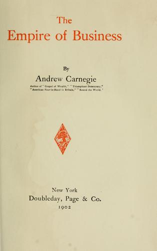 The empire of business (1902, Doubleday)