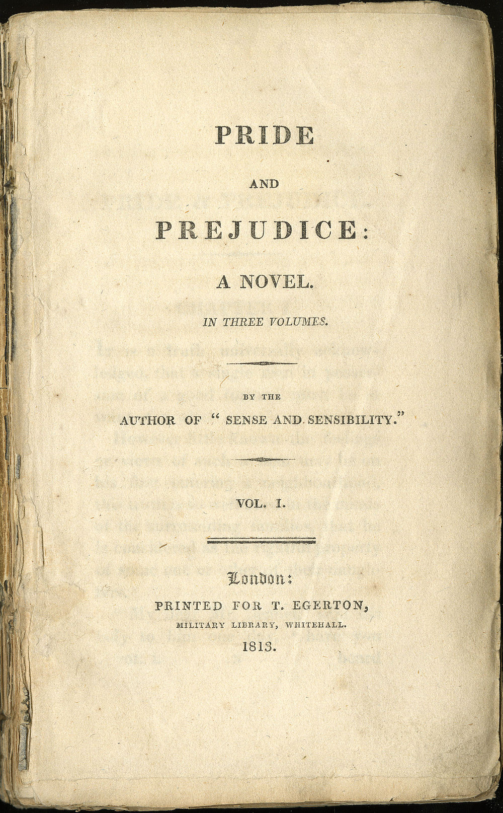 Pride and Prejudice (British English language, 1813, Thomas Egerton)