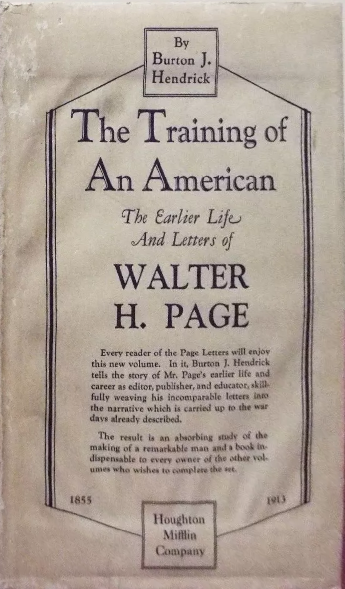 The Training of an American (Hardcover, 1928, Houghton Mifflin Company)