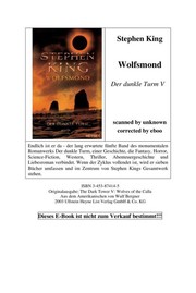 Wolfsmond (German language, 2003, Heyne)