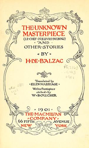 The unknown masterpiece = (1901, Macmillan)