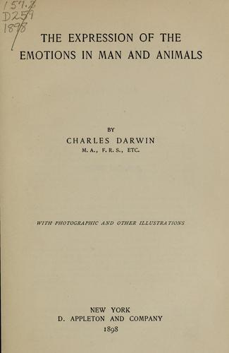 The expression of the emotions in man and animals (1898, D.Appleton)