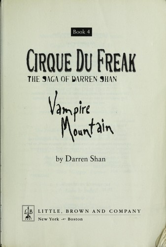 Vampire Mountain (2002, Little, Brown and Co.)