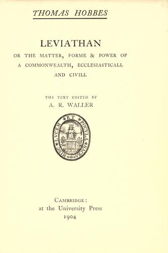 Leviathan (1904, University Press)