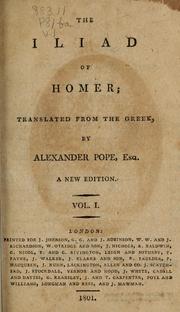 The Iliad of Homer (1801, [H. Baldwin & Son])