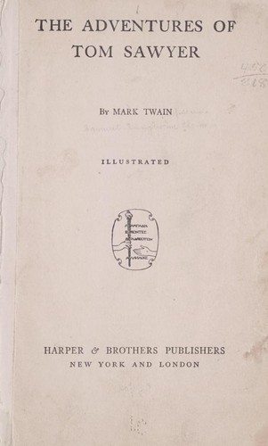 The Adventures of Tom Sawyer (1920, Harper & Brothers Publishers)