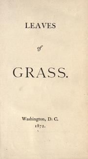 Leaves of Grass (1872, Electrotyped by Smith & McDougal)