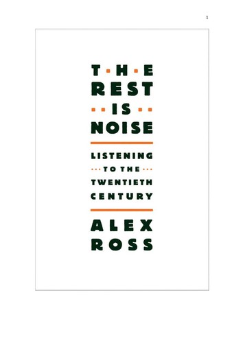 The rest is noise (Paperback, 2008, Picador)