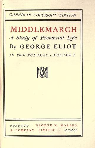 Middlemarch (1902, G.N. Morang)