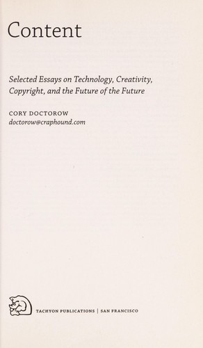 Content (2008, Tachyon Publications)