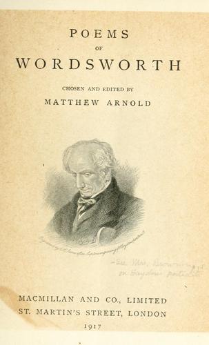 Poems of Wordsworth (1917, Macmillan and co., limited)