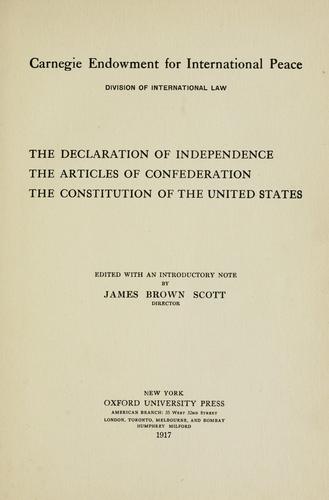 The Declaration of Independence (1917, Oxford University Press)