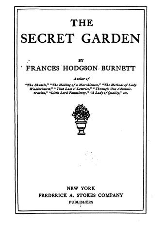 The secret garden. (1962, Lippincott)