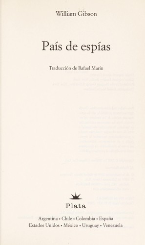 País de espías (Spanish language, 2009, Plata)