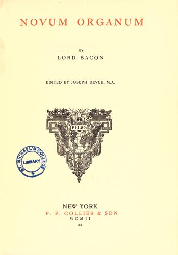 Novum Organum (1902, Collier)