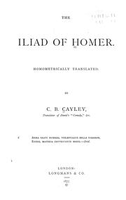 The Iliad of Homer (1877, Longmans)
