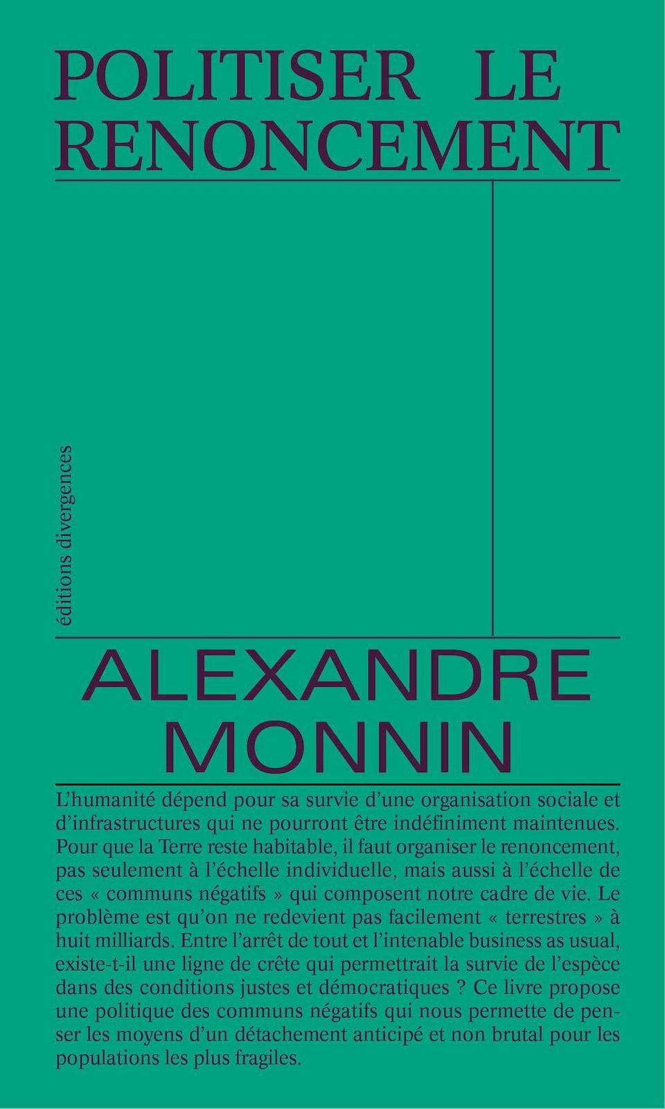 Politiser le renoncement (French language, 2023, Éditions Divergences)