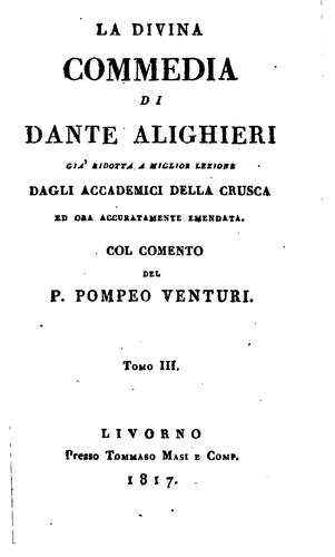 La divina commedia (1817, Tipografia di S . Giovanni)