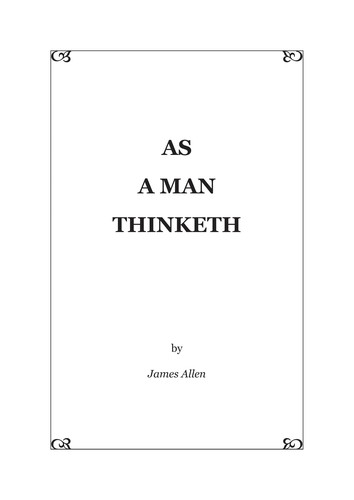 As a man thinketh (De Vorss)