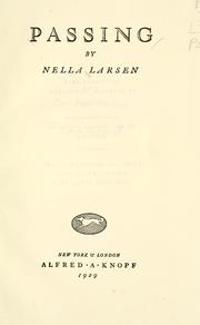 Passing (Hardcover, 1929, A. A. Knopf)