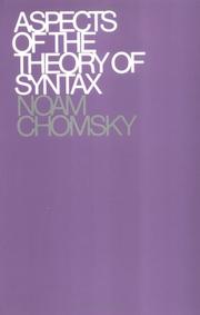 Aspects of the Theory of Syntax (1969, The MIT Press)