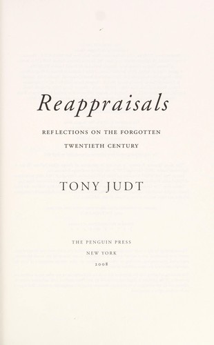 Reappraisals (Hardcover, 2008, Penguin Press HC, The)