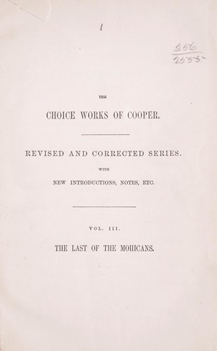 The last of the Mohicans (1856, Stringer & Townsend)