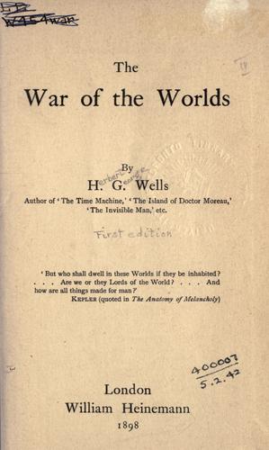 The War of the Worlds (1898, Heinemann)