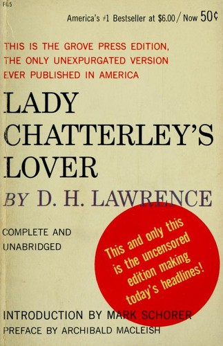 Lady Chatterley's lover. (1959, Grove Press)