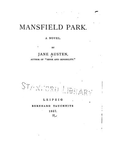 Mansfield Park: A Novel (1867, B. Tauchnitz)