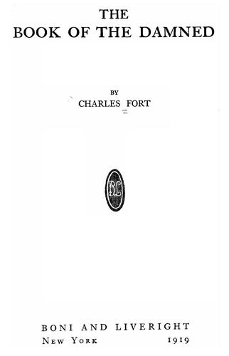 The book of the damned (1972, Boni and Liveright)