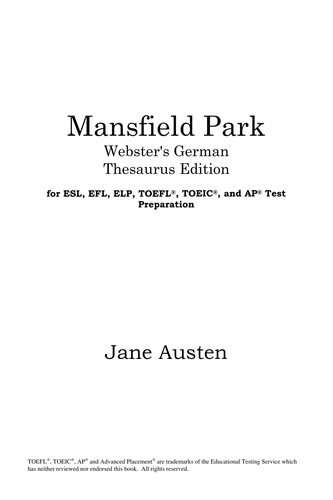 Mansfield Park (2005, ICON Classics)