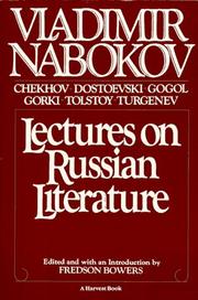 Lectures on Russian Literature (1982, Harvest Books)