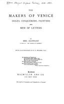 The makers of Venice (1800, T. Y. Crowell)