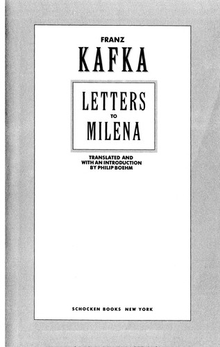 Letters to Milena (1992, Minerva)