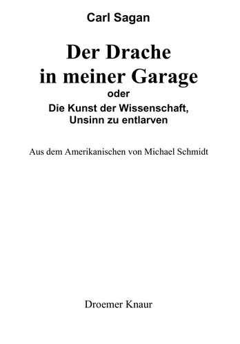 Der Drache in meiner Garage (German language, 1997, Droemer Knaur)