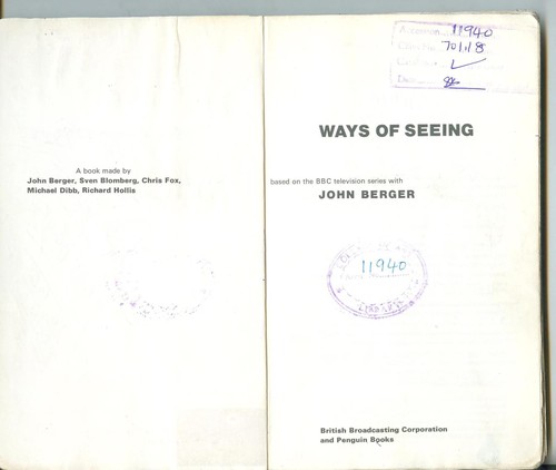 Ways of Seeing (1972, Penguin Books)