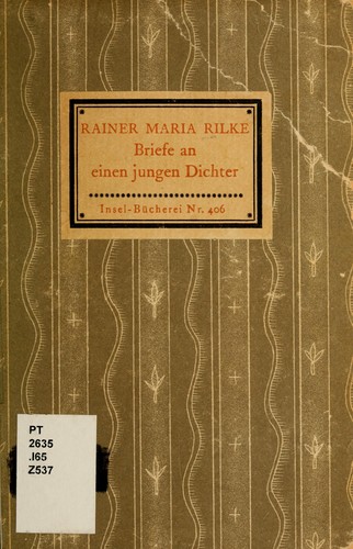 Briefe an einen jungen Dichter. (German language, 1932, Insel-Verlag)