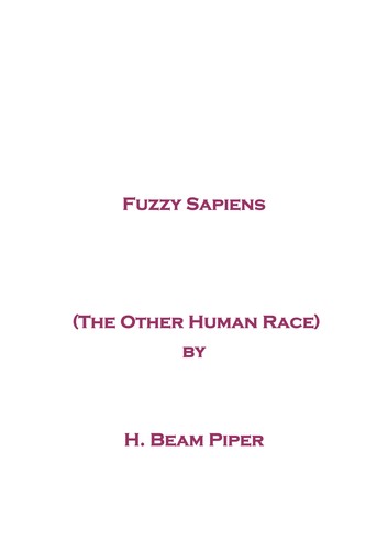 Fuzzy Sapiens (1983, Ace)